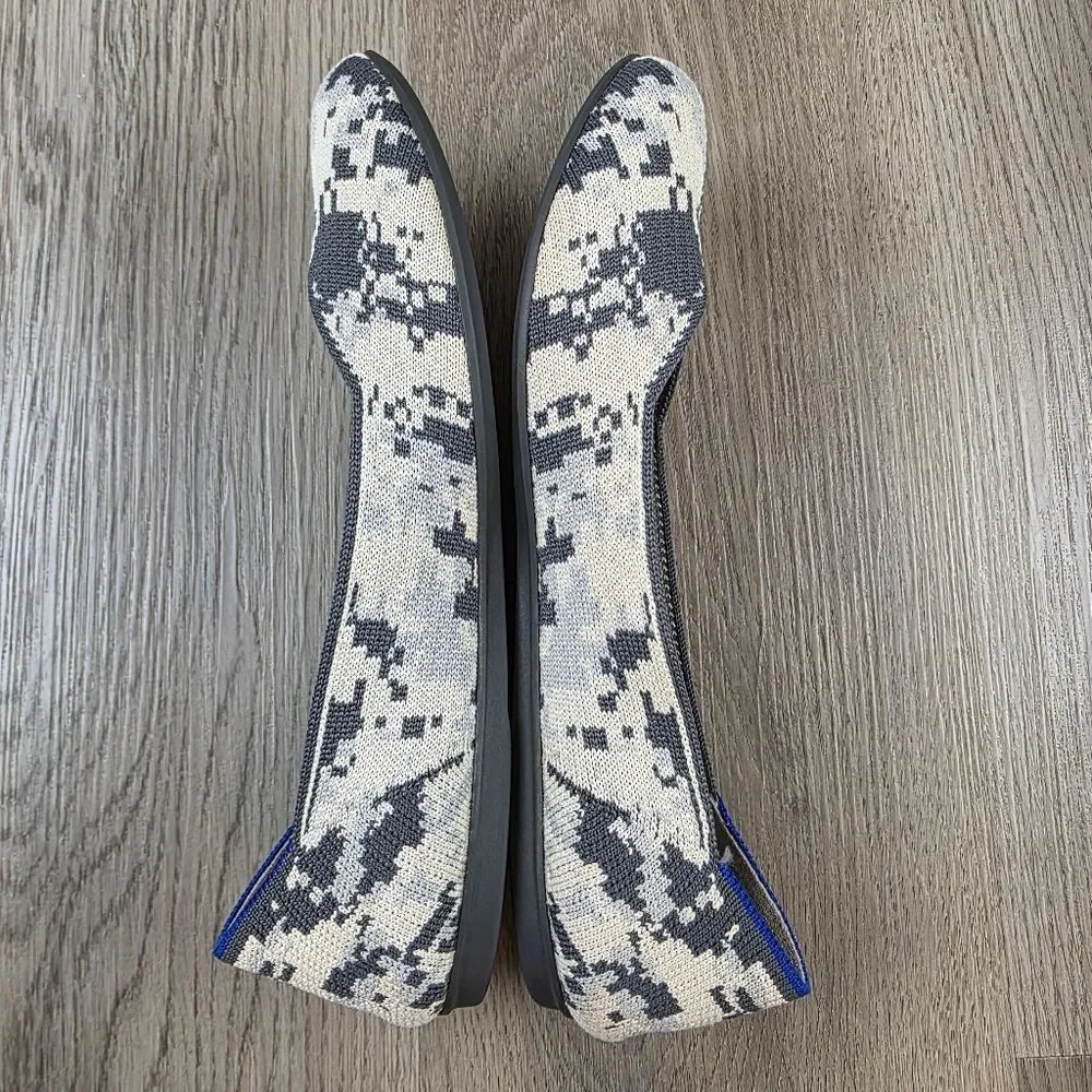 Rothy's Round Ash Gray Camo Flats Size 9